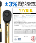Twenty Two Piece Torque Wrench Set Half Inch Drive Ten To One Hundred Eighty Foot Pounds With Calibration Certificate
