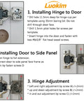 Instructions for installing Soft Closing Cabinet Hinges 100 Pack One Half Inch Overlay Self Closing Kitchen Hardware.