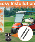 2 Pack Pre Charge Resistor Assembly 500 Ohm 6.5 Watt Fits Ezgo 48V Golf Carts for Solenoid Valve Setup with installation kit.