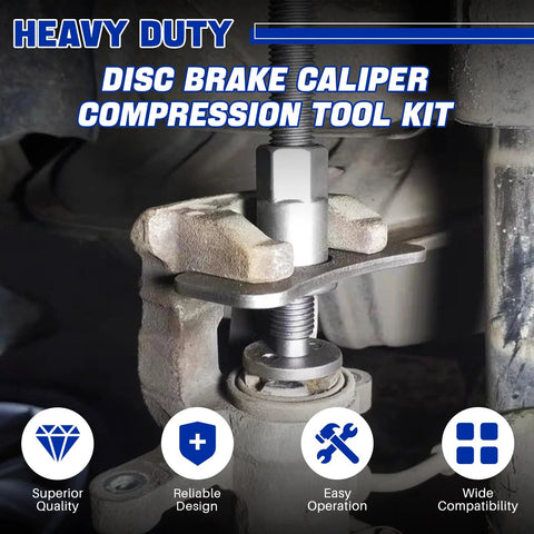 DASBET 24pc heavy-duty disc brake caliper tool set in red for piston wind-back and caliper compression