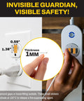 Top Tier Fire Prevention Stickers For Outlets And Power Strips Straight Up Reliable Auto Suppression Pads With Effortless Peel And Stick Setup Keep Your Plug Safe From Wild Electrical Flames Pack Of Twenty, showing specifications on an outlet.