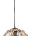 Coastal Inlet Mini Pendant Light With Clear Glass And Natural Rope In Oil Rubbed Bronze Finish 1 Light That Really Pops