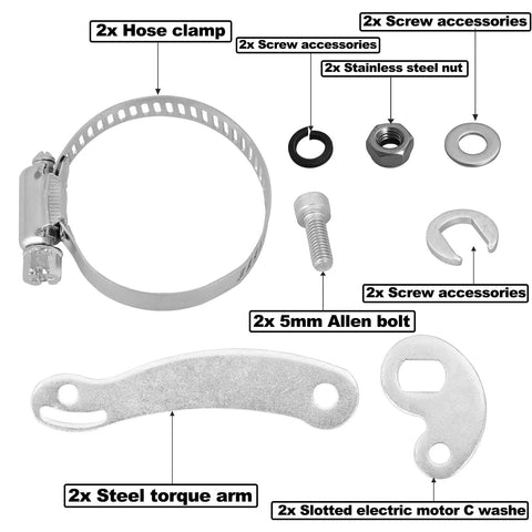 Torque Arm Conversion Kit For Electric Bicycles E Bike Front Or Rear Hub Motors M14 Fitment 2 Pack No Fuss Easy Install To Stop Motor Slippage And Frame Damage