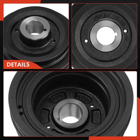 Engine Harmonic Balancer Crankshaft Pulley Compatible With Nissan Pathfinder 1996 2000 V6 3.3L And Infiniti QX4 1997 2000 details