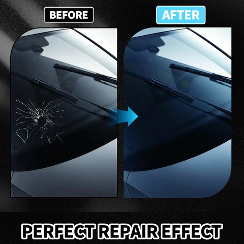 Windshield Crack Repair Kit Pro 2025 Premium Glass Repair System With Quick Fix Resin repairs cracked windshield before and after