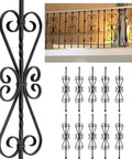 Heavy Duty Iron Square Railing Posts With 270 Degree Swivel Bracket And Flat Mount Shoe, decorative design for balcony fencing.