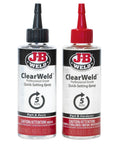 ClearWeld Pro Size Two Part Epoxy That Sets In Minutes Crystal Clear Bond For Metal Tile Glass Ceramic And Plastics, 4 oz tubes