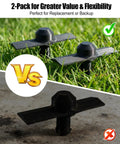 Upgraded Replacement Agitator For Echo RB60 Broadcast Spreader 2 Pack on grass, highlighting anti-clogging feature