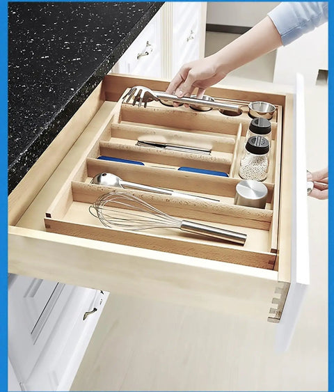 Hand opening a drawer with Heavy Duty 350mm Soft Close Drawer Slides With Roller Bearings For Quiet Hidden Installations Under Desk And Shelves.