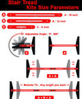 Adjustable Stair Tread Template Angle Finder With Heavy Duty Aluminum Frame And Grippy Rubber Pads Delivering Dead On Measurements for measuring tools.