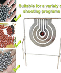 Quad Ring Rotating Target For Slingshot And Air Gun Practice, heavy-duty stainless steel gong with four ring score zones