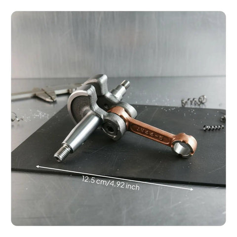 Engine Drive Shaft and Connecting Rod for 43cc Grass Mowers and Brush Cutters, Sturdy Alloy Steel Power Transfer Component, 44-5 Repair Upgrade, 12.5 cm
