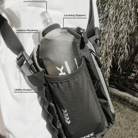 Collapsible Soft Flask Water Bottle 17oz For Hydration Vests And Running Packs Low-Profile Design in vest pocket outdoors