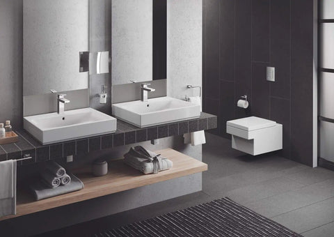 Essentials Cube Toilet Paper Holder In StarLight Chrome Sleek Metal Wall Mount With Concealed Fastening 1 Roll Capacity Modern Bathroom Accessory That Stands Up To Tarnish And Scratches