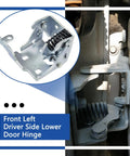 Heavy Duty Front Driver Side Lower Door Hinge Replacement For Chevy Silverado Tahoe Suburban And Gmc Sierra Yukon Cadillac Escalade Badass Strength With No Sweat Install, detailed view of hinge.