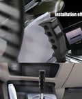 Manual Transmission Gear Shift Knob Kit With Knife Grip Handle installed in car interior