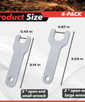 Knucklebuster Replacement Spinner Keys For Pneumatic Die Grinders Heavy Duty Stainless Steel Air Tool Wrenches 4 pack size 0.43in and 0.67in wrenches
