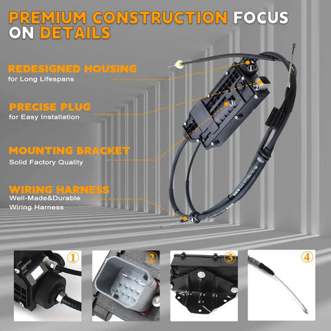 Heavy Duty Electric Parking Brake Actuator For Bmw X5 E70 And X6 E71 E72 2007 To 2014 Direct Replacement Control Module 34436850289 detailed construction view
