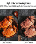 ELUKHT 4 Pack Led Downlight 3/4 Inch Round Recessed Lighting, Baffle Trim showcasing crabs under high color rendering index.