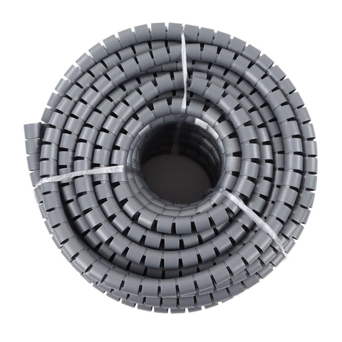 Top view of Spiral Cable Wrap For Wiring And Pipe Protection, 22mm Diameter, 50m Roll, showing tightly coiled flexible sleeve.