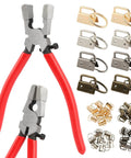 All In One Key Fob Hardware Kit With 40 Sets Of 1 Inch Fob Hardware And 8 Inch Pliers In Four Colors Includes Matching Split Rings