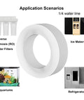 Image showing 32 Ft RO Tubing Kit Must Have 20 Piece For Water Purifier And Refrigerator System Including One Quarter Inch OD Fridge Water Line.