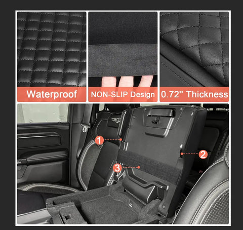 Ram 1500 Center Console Cover 2019 To 2026 Anti Scratch PU Leather Armrest Pad Cushion details, waterproof, non-slip design, easy install