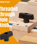 Heavy Duty T Track Knob Kit With Threaded Knobs And 5/16-18 T Slot Bolts, 16-Piece Set For Woodworking Jigs And Fixtures
