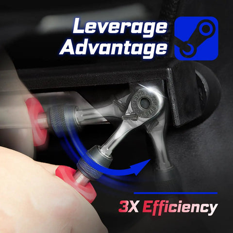 21 Piece Portable Tool Kit With Mini Ratchet Wrench, S2 Steel Screwdriver Bits demonstrated leverage advantage in use
