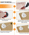 Mini Self Adhesive Caster Wheels 360 Degree Swivel Ball Transfer Rollers installation guide with peel-and-stick process