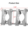 Two Pack Beefy Antenna Mast Clamp V Jaw Block Kit With 5.5 Inch Bolts Anti Rust Heavy Duty Pole To Pole Mounting Bracket For Ham Radio CB TV Pipe Flag Posts Umbrellas And Parasols 3 Setup Options, 5.49in size