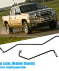 Power Steering Rack And Pinion Transfer Line Kit For Chevy And GMC Silverado Sierra 1500 Nut Style Fittings Direct Replacement For RWD Trucks With Durable Steel Lines Easy Install Fits Classic Models black steel lines with nut fittings for Silverado RWD