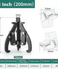 No Sweat 8 Inch Bearing Gear Puller Extractor Tool Convertible 2 Or 3 Jaw Heavy Duty Carbon Steel Removal Kit for Flywheels.
