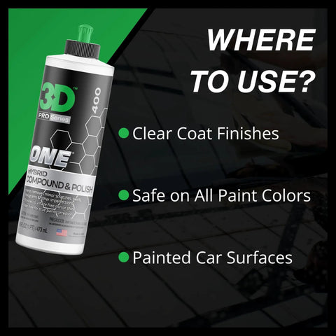 One Step Car Scratch And Swirl Remover Hybrid Rubbing Compound And Polish For True Paint Correction And Showroom Shine, 8 Ounce bottle