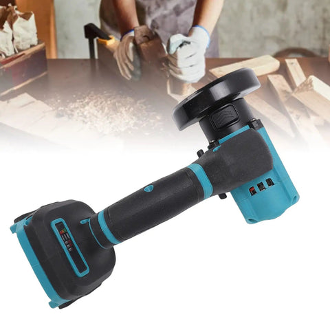 Tough As Nails Cordless Mini Circular Saw 3 Inch 19000RPM Battery Powered Cut Off Workhorse with dust cover and grip handle.