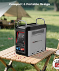 Portable Propane Water Heater With Constant Temperature Control For Camping Showers on wooden table, CSA Certified Safety