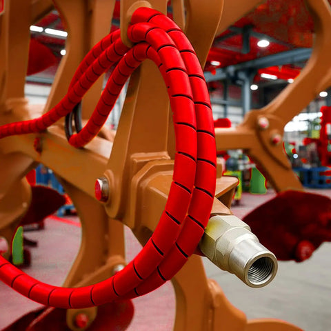 Heavy Duty Spiral Hose Wrap Protector Cover For Hydraulic Lines Half Inch Hdpe Cable Guard Sleeve on equipment