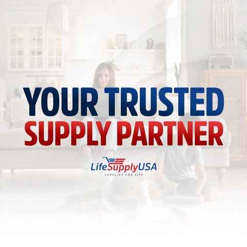 Promotional image featuring 'Your Trusted Supply Partner' text from LifeSupplyUSA.