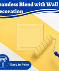 No Sweat Self Adhesive Drywall Access Panel 10 X 10 Inch Heavy Duty Bathroom Plumbing Hole Cover in painted wall with roller.