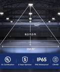40W LED Canopy Light 5600LM Daylight 5000K IP65 Waterproof 120-277V UL Listed For Gas Stations Garages Warehouses Shops Carports Industrial Outdoor Lighting 9.5x9.5 Inches 1 Pack shown in an industrial setting.
