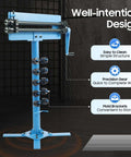 Heavy Duty Metal Bead Roller With Six Dies For Sheet Metal Forming, blue machine with gears and molds, 18 inch throat depth