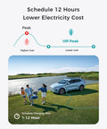 Family by a lake with an electric vehicle charging, showcasing scheduling with the Heavy Duty Level 2 EV Charger With 40 Amp Flexibility And Rock Solid 240 Volt Wiring Built To Slash Downtime While Delivering Plug And Play Programming Plus A Beefy Twenty Foot Cord For All J1772 Rides.