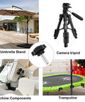 Four Pack Of M8 Threading Star Hand Knob Screws Featuring Rugged Plastic And Steel Knobs Perfect For Woodworking Cabinets And Diy Fixes Smooth burr free hardware shown with tripod and umbrella stand.