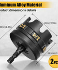 Two Pack Nut Zipper Drill Attachment For Quick Nut Removal, Nut Runner dimensions, aluminum, fits threaded rod sizes, 2 pieces