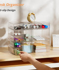 Clear Stackable Drawer Set 12 Pack In 3 Sizes Modular Acrylic Organizer for Desk with Makeup and Office Supplies