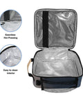 Open view of Desert Horses Insulated Lunch Box For Kids Girls And Boys showing seamless hot pressing and easy-to-clean interior