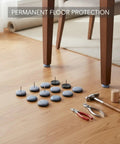 Nail On Wool Felt Furniture Glides For Chairs And Tables 0.75 X 0.26 Inch Black Floor Protectors under chair on hardwood