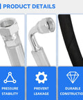 Front Loader Hydraulic Hose Kit For Boom And Bucket Cylinders, durable hoses with reinforced ends for pressure stability and leak prevention