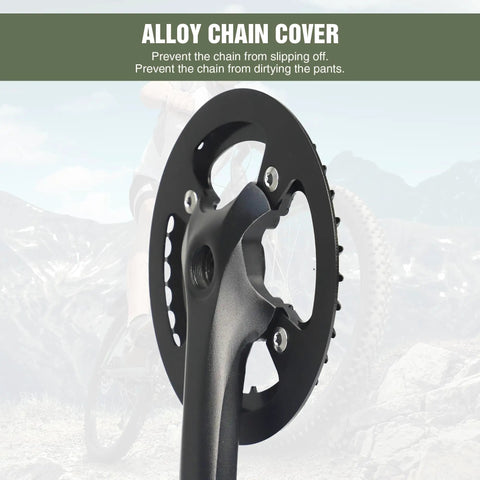 One Piece 38T Mountain Bike Crankset With 170Mm Arm And 104 BCD Steel Construction Single Sided Aluminum Alloy Chain Cover