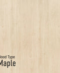 Top Tier Storage Cabinet For Makerspaces And Classrooms 50X24X53 Light Wood Finish With Chemical Resistant Top, Maple wood texture.